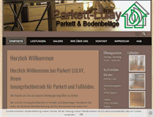 Tablet Screenshot of parkett-lulay.de